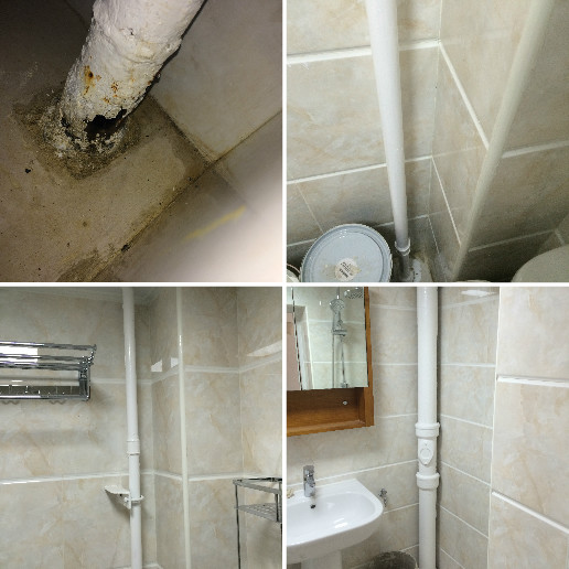 卫生间有淋浴,因为空间小没有分隔开,为了防锈防止再次出现水管爆裂的