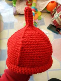 我给宝宝勾的帽子奶嘴帽是我的第一个作品,因