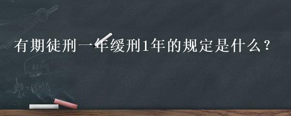 有期徒刑一年缓刑1年的规定是什么？