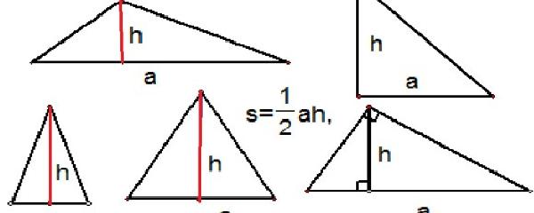 三角形的面積計算公式用字母表示