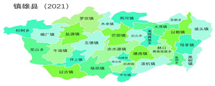 镇雄县乡镇地图图片