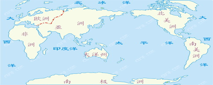 七大洲八大洋轮廓图图片