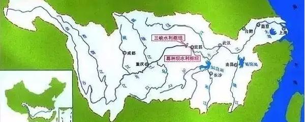 三峡在长江的位置图图片